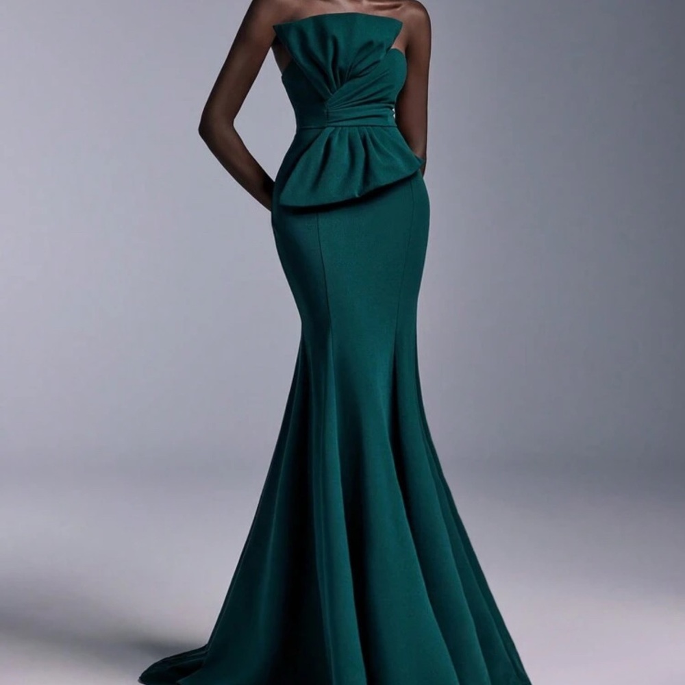 Shein Green Strapless Gown